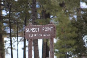 Sunset Point Sign