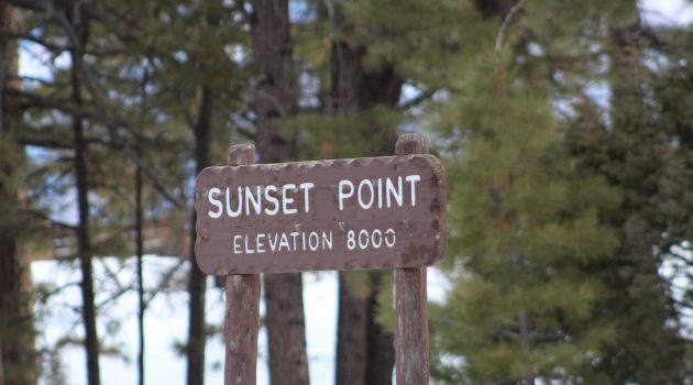 Sunset Point Sign
