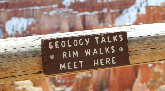 Geology Sign at Bryce Canyon